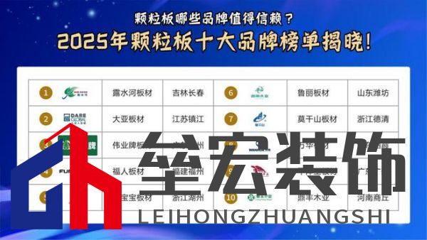 顆粒板哪些品牌值得信賴？2025年顆粒板十大品牌榜單揭曉！