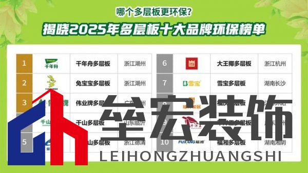 哪個(gè)多層板更環(huán)保？揭曉2025年多層板十大品牌榜單
